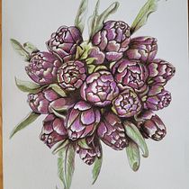 Mon projet du cours : Carnet de croquis botanique : une approche méditative. Ilustração tradicional, Esboçado, Desenho, Pintura em aquarela, Ilustração botânica, e Sketchbook projeto de nthouveny - 06.10.2022