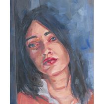 Mi proyecto del curso: Retrato artístico al óleo sobre papel. Fine Arts, Painting, and Oil Painting project by Florencia Saugar - 10.06.2022