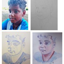 Mi proyecto del curso: Retrato artístico en acuarela - nuevo intento. Fine Arts, Painting, Watercolor Painting, and Portrait Drawing project by Ana Luengo Michel - 10.07.2022