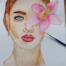 Mi proyecto del curso: Retrato en acuarela al partir de una fotografía. Traditional illustration, Watercolor Painting, and Portrait Drawing project by Alejandra Roldán Ríos - 09.26.2022
