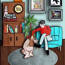 My project for course: Colorful Digital Illustration in Procreate - My art mentor, Michael . Traditional illustration, Drawing, Digital Drawing, and Digital Illustration project by Kathryn Brooks - 10.04.2022
