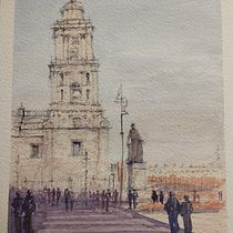 Mi proyecto del curso: Dibujo arquitectónico con acuarela y tinta. Sketching, Drawing, Watercolor Painting, and Architectural Illustration project by Fernando Hernández - 10.07.2022