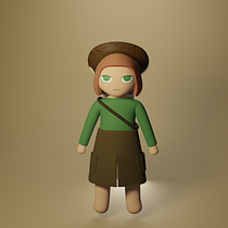 Biscuit, my project for course: Kawaii Character Creation in 3D with Blender . Een project van Traditionele illustratie, Ontwerp van personages, Digitale illustratie y  3D-modellering van Kalisto - 07.10.2022