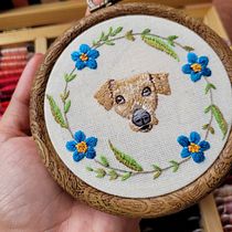 Meu projeto do curso: Acessórios bordados: miniaturas de animais com needle painting. Embroider, Jewelr, and Design project by airafreire.af - 10.08.2022