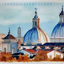 My project for course: Architectural Sketching with Watercolor and Ink. Sketching, Drawing, Watercolor Painting, Architectural Illustration, Sketchbook & Ink Illustration project by Kris Peterson - 10.03.2022