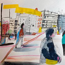My project for course: Urban Sketching: Capture Your City in Motion. Traditional illustration, Sketching, Drawing, Watercolor Painting, Architectural Illustration, and Sketchbook project by Kathy Evans - 10.09.2022