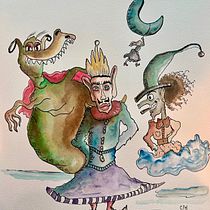 My project for course: Expressive Character Design with Watercolor & Dip Pen. Un progetto di Illustrazione tradizionale, Character design, Pittura, Bozzetti, Disegno, Pittura ad acquerello, Stor, telling, Disegno artistico, Illustrazione infantile e Narrativa di Carine Landrieux - 08.10.2022