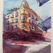 My project for course: Architectural Sketching with Watercolor and Ink. Sketching, Drawing, Watercolor Painting, Architectural Illustration, Sketchbook & Ink Illustration project by Lúcia - 01.03.2023