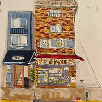 My project for course: Expressive Architectural Sketching with Colored Markers. Sketching, Drawing, Architectural Illustration, Sketchbook & Ink Illustration project by Ayumi Sollesnes - 10.09.2022