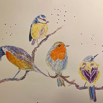 My project for course: Artistic Watercolor Techniques for Illustrating Birds. Traditional illustration, Watercolor Painting, Realistic Drawing, and Naturalistic Illustration project by Vince Burkardt - 10.10.2022