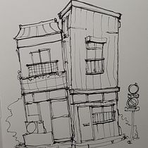 Il mio progetto del corso: Disegno architettonico espressivo con pennarelli colorati. Een project van  Schetsen,  Tekening,  Architecturale illustratie, Sketchbook y  Illustratie met inkt van Luigi Malara - 10.10.2022