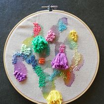 Mi proyecto del curso: Técnicas básicas de bordado y acuarela. Painting, Watercolor Painting, Embroider, and Textile Design project by Estefanía Rodríguez Ivanović - 10.09.2022