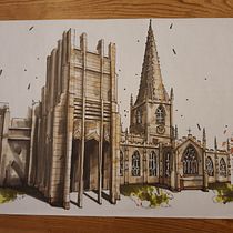Sketching in Sheffield. Sketching, Drawing, Architectural Illustration, Sketchbook & Ink Illustration project by andrejcarpinato - 10.10.2022