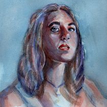 Mon projet du cours : Portrait artistique à l’aquarelle. Fine Arts, Painting, Watercolor Painting, and Portrait Drawing project by Johanne Kirouac - 10.11.2022