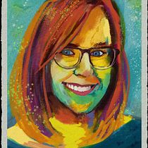 My project for course: Stylized Portrait Painting with Gouache. Traditional illustration, Painting, and Gouache Painting project by spindrift - 10.09.2022