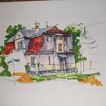 Mój projekt z kursu: Rysunek architektoniczny: kolor i artystyczna ekspresja. Sketching, Drawing, Architectural Illustration, Sketchbook & Ink Illustration project by Olga Bardakova - 10.11.2022