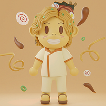 Mi proyecto del curso: Creación de personajes kawaii en 3D con Blender . Een project van Traditionele illustratie, Ontwerp van personages, Digitale illustratie,  3D-modellering, Manga y 3D van Maria Jose Lemus Bula - 11.10.2022