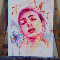 Mi proyecto del curso: Retrato experimental: fusiona óleo, acrílico y pintura en spray . Fine Arts, Painting, Acr, lic Painting, and Oil Painting project by castrillonleyva - 06.08.2022
