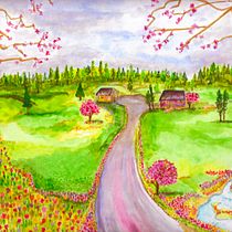Mi proyecto del curso: Ilustración en acuarela con influencia japonesa. Traditional illustration, Drawing, and Watercolor Painting project by Jessica Woolrich - 04.14.2021