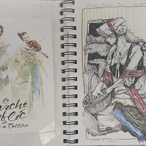 Mandy's sketchbook: Illustrated Diary: Fill Your Sketchbook with Experiences. Traditional illustration, Sketching, Drawing, Sketchbook & Ink Illustration project by Amanda Brown - 10.11.2022