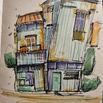 Mój projekt z kursu: Rysunek architektoniczny: kolor i artystyczna ekspresja. Sketching, Drawing, Architectural Illustration, Sketchbook & Ink Illustration project by beata_wozniak_mce - 10.12.2022