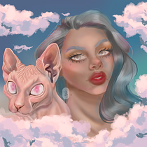 Meu projeto do curso: Retrato digital no Photoshop com um toque de fantasia. Un projet de Illustration traditionnelle, Dessin, Illustration numérique, Dessin de portrait, Dessin numérique , et Peinture numérique de Maryah Cassimiro - 12.10.2022
