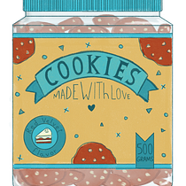 My project for course: Packaging Illustration: Create Imaginative Product Designs - Red Velvet Cookie Jar. Design, Traditional illustration, Packaging, Product Design, Digital Illustration, H, and Lettering project by Veronica Arai - 10.12.2022