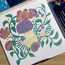 My project for course: Floral Illustration with Gouache Paint. Digital Illustration, Botanical Illustration, and Gouache Painting project by Guadalupe Manrique - 10.13.2022