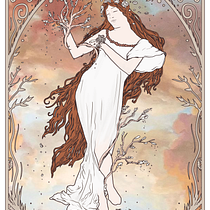 Mi proyecto del curso: Retrato ilustrado con estilo art nouveau. Ilustração tradicional, Artes plásticas, Ilustração digital, Desenho de retrato, Desenho artístico, Desenho digital, e Pintura digital projeto de Belén Luthién - 12.10.2022