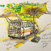 My project for course: Expressive Architectural Sketching with Colored Markers. Sketching, Drawing, Architectural Illustration, Sketchbook & Ink Illustration project by Jimmy Tan - 10.13.2022