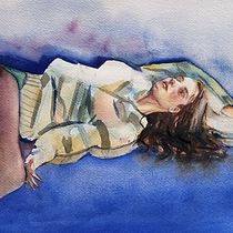 Mi proyecto del curso: Figura humana en acuarela. Un progetto di Illustrazione tradizionale, Belle arti, Pittura, Pittura ad acquerello, Disegno realistico e Disegno anatomico di Gabriel González Binotto - 15.09.2022