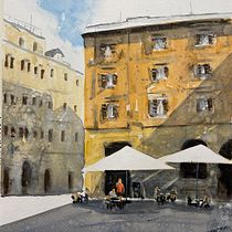 My project for course: Modern Techniques for Watercolor Cityscapes. Un progetto di Pittura e Pittura ad acquerello di Anna - 14.10.2022