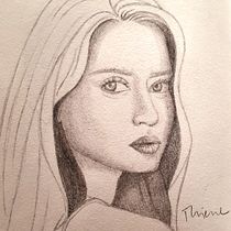 Meu projeto do curso: Caderno de retratos: explore o rosto humano. Projekt z dziedziny Sketching,  R, sunek, Portret,  R, sunek art, st, czn i Sketchbook użytkownika Thiene Alves - 05.10.2022