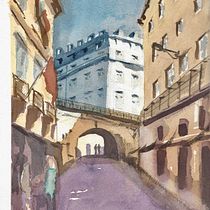 My project for course: Architectural Illustration with Watercolor. Un projet de Illustration traditionnelle, Esquisse , Dessin, Aquarelle, Illustration architecturale , et Carnet de croquis de brecko - 20.07.2022