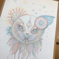 llustration surréaliste inspirée par la nature Ein Projekt aus dem Bereich Traditionelle Illustration, Bleistiftzeichnung, Zeichnung, Artistische Zeichnung, Naturalistische Illustration und Zeichnen mit Buntstiften von yonnet_barbara - 15.10.2022