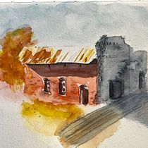 My project for course: Architectural Sketching with Watercolor and Ink. Sketching, Drawing, Watercolor Painting, Architectural Illustration, Sketchbook & Ink Illustration project by joanna3.pitts - 10.15.2022
