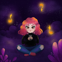 Meu projeto do curso: Retrato de personagens femininas com Procreate. Projekt z dziedziny Trad, c, jna ilustracja, Ilustracja c, frowa, R, sunek c i frow użytkownika anacaroline_design - 15.08.2022