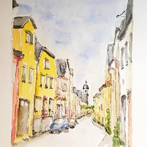 My project for course: Architectural Sketching with Watercolor and Ink. Sketching, Drawing, Watercolor Painting, Architectural Illustration, Sketchbook & Ink Illustration project by janet_wang - 10.11.2022