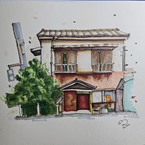 The final project for the course. Sketching, Drawing, Architectural Illustration, Sketchbook & Ink Illustration project by Tra My - 10.16.2022