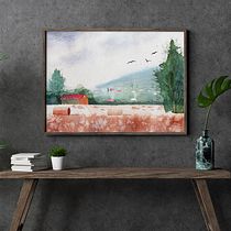 My project for course: Watercolor Landscapes: Experimental Tools and Techniques. Projekt z dziedziny  Sztuki piękne,  Malarstwo i Malowanie akwarelą użytkownika Trang Chibi - 16.10.2022