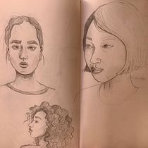 My project for course: Portrait Sketchbooking: Explore the Human Face. Projekt z dziedziny Sketching,  R, sunek, Portret,  R, sunek art, st, czn i Sketchbook użytkownika Elena Robles - 16.10.2022