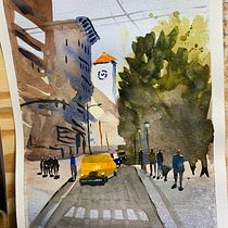 My project for course: Urban Landscapes in Watercolor. Un progetto di Belle arti, Pittura ad acquerello e Illustrazione architettonica di Stephen Finkelman - 12.10.2022