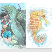  Sketching about sea life . Traditional illustration, Sketching, Creativit, Drawing, and Sketchbook project by Nico Benitez - 10.16.2022
