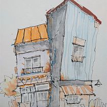 My project for course: Expressive Architectural Sketching with Coloured Markers. Sketching, Drawing, Architectural Illustration, Sketchbook & Ink Illustration project by see_mor - 10.16.2022