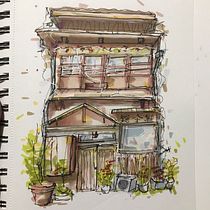 Mi proyecto del curso: Dibujo arquitectónico expresivo con marcadores de colores. Sketching, Drawing, Architectural Illustration, Sketchbook & Ink Illustration project by Marco Antonio Pérez carpintero - 10.17.2022