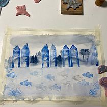Mi proyecto del curso: Creación de sellos para composiciones ilustradas. Een project van Traditionele illustratie, Craft,  Beeldende kunst y Printen van Rina Melconian - 18.10.2022