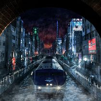 Aqua tren. Fotografia, Pós-produção fotográfica, VFX, Retoque fotográfico, Fotografia artística, Composição fotográfica, e Fotomontagem projeto de Oscar Chavarria Fonseca - 18.10.2022