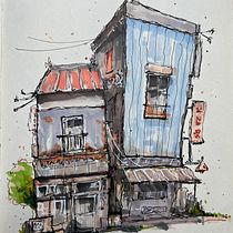 My project for course: Expressive Architectural Sketching with Colored Markers. Sketching, Drawing, Architectural Illustration, Sketchbook & Ink Illustration project by Chris Pratt - 10.18.2022