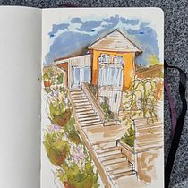 My project for course: Expressive Architectural Sketching with Colored Markers. Sketching, Drawing, Architectural Illustration, Sketchbook & Ink Illustration project by titti1984 - 10.18.2022