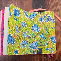 My project for course: Botanical Patterns in a Sketchbook: Conquer the Blank Page. Ilustração tradicional, Pattern Design, Ilustração botânica, e Sketchbook projeto de Megan Kinch - 07.10.2022